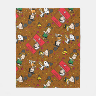 Peanuts   Happy Thanksgiving Pattern Fleece Blanket