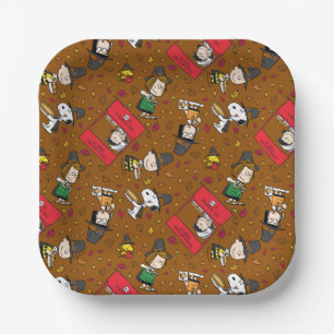 Peanuts Happy Thanksgiving Pattern Paper Plate