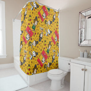 Peanuts   Happy Thanksgiving Pattern Shower Curtain