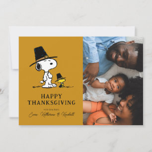 Peanuts   Happy Thanksgiving Pilgrims Holiday Card