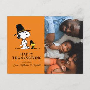 Peanuts Happy Thanksgiving Pilgrims Holiday Postcard