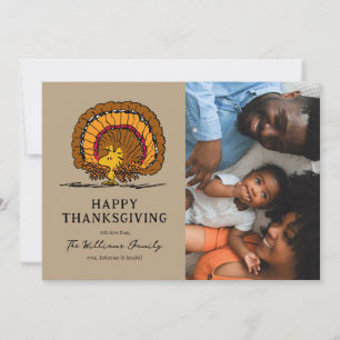Peanuts   Happy Thanksgiving Woodstock Turkey Holiday Card