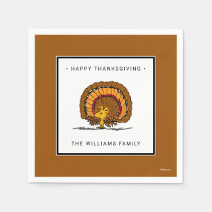 Peanuts Happy Thanksgiving Woodstock Turkey Napkin