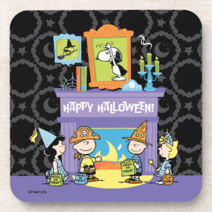 Peanuts Haunted Halls Halloween Coaster