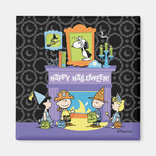 Peanuts Haunted Halls Halloween Magnet