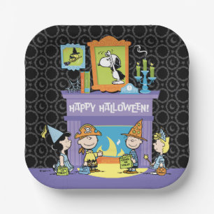 Peanuts Haunted Halls Halloween Paper Plate