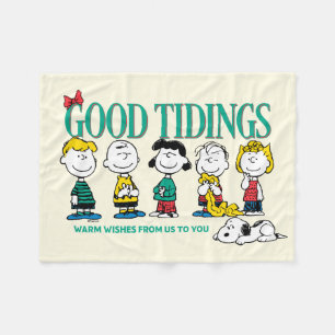 Peanuts Holiday Good Tidings Fleece Blanket