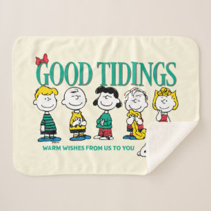 Peanuts Holiday Good Tidings Sherpa Blanket