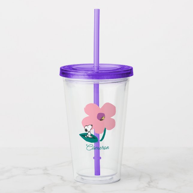Peanuts | Illustrating Nature | Add Your Name Acrylic Tumbler (Front)