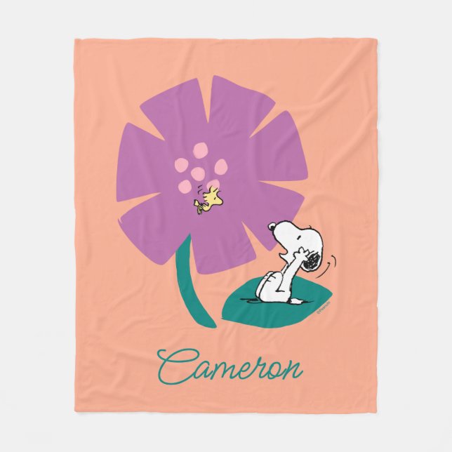 Peanuts | Illustrating Nature | Add Your Name Fleece Blanket (Front)