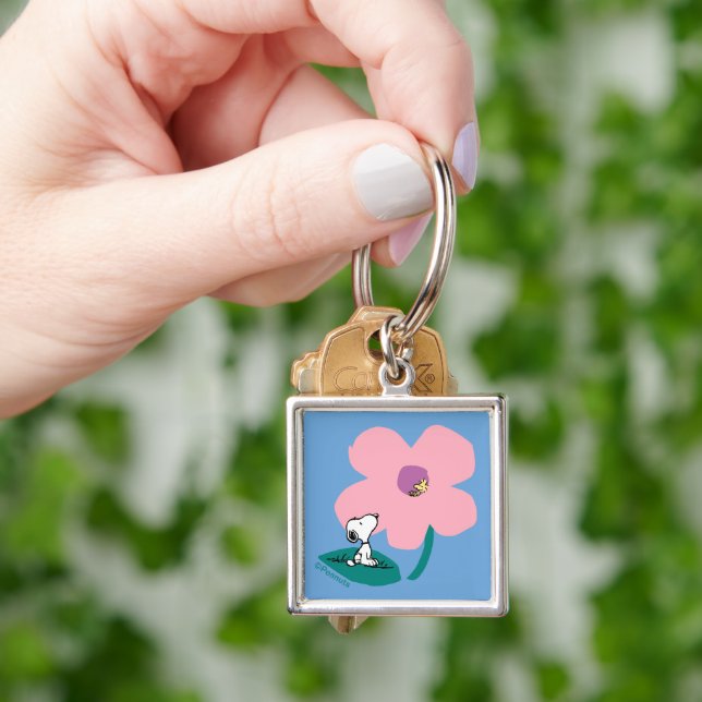 Peanuts | Illustrating Nature Pink Flower Key Ring (Hand)