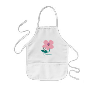 Peanuts   Illustrating Nature Pink Flower Kids Apron