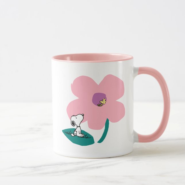 Peanuts | Illustrating Nature Pink Flower Mug (Right)
