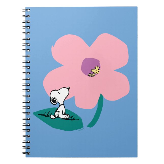 Peanuts | Illustrating Nature Pink Flower Notebook (Front)