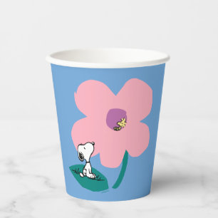 Peanuts   Illustrating Nature Pink Flower Paper Cups