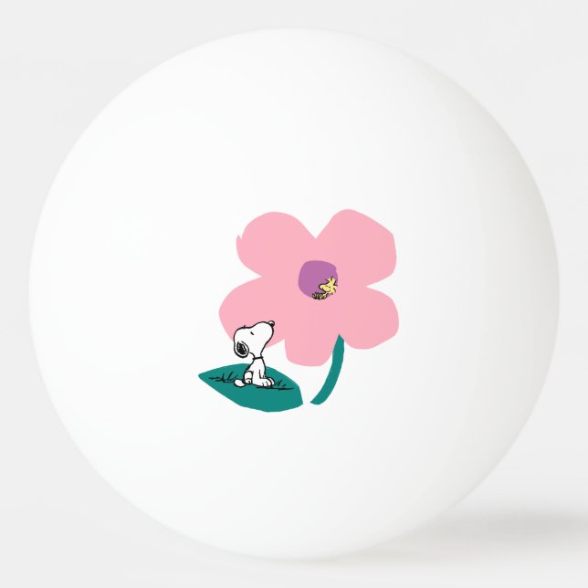 Peanuts | Illustrating Nature Pink Flower Ping Pong Ball (Front)