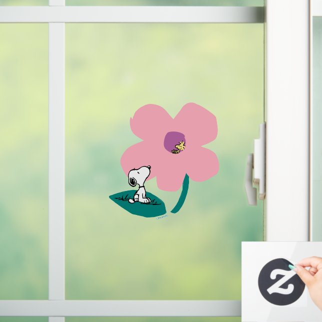Peanuts | Illustrating Nature Pink Flower Window Cling (Home)