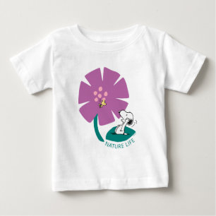 Peanuts   Illustrating Nature Purple Flower Baby T-Shirt