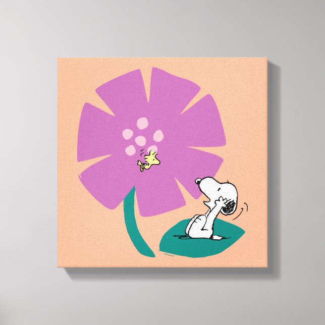 Peanuts | Illustrating Nature Purple Flower Canvas Print (Front)