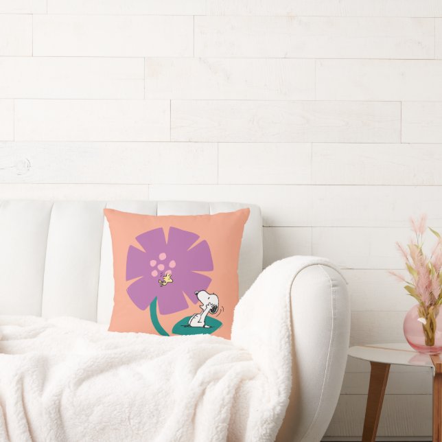 Peanuts | Illustrating Nature Purple Flower Cushion (Couch)