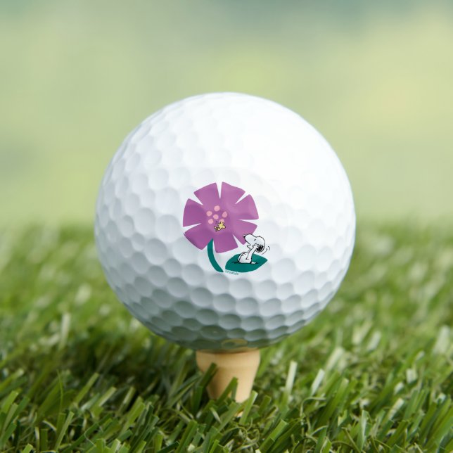 Peanuts | Illustrating Nature Purple Flower Golf Balls (Insitu Tee)