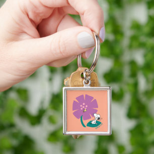 Peanuts   Illustrating Nature Purple Flower Key Ring