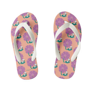 Peanuts Illustrating Nature Purple Flower Kid's Flip Flops