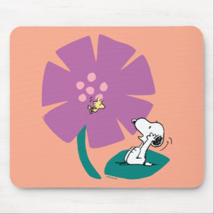 Peanuts   Illustrating Nature Purple Flower Mouse Mat
