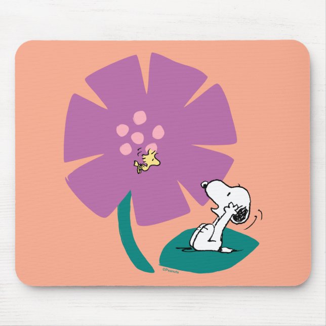 Peanuts | Illustrating Nature Purple Flower Mouse Mat (Front)