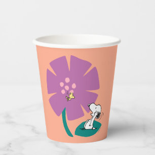 Peanuts   Illustrating Nature Purple Flower Paper Cups