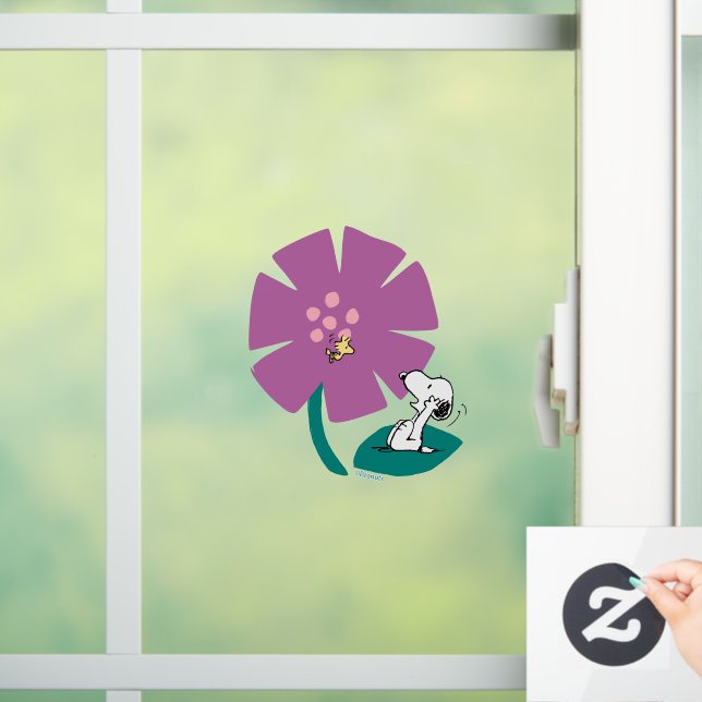 Peanuts | Illustrating Nature Purple Flower Window Cling (Home)
