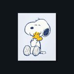 Peanuts In Bloom Canvas Print<br><div class="desc">Take a look at this super cute design featuring Snoopy,  Woodstock,  Charlie Brown & Lucy in a colourful floral pattern.</div>