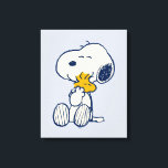 Peanuts In Bloom Canvas Print<br><div class="desc">Take a look at this super cute design featuring Snoopy,  Woodstock,  Charlie Brown & Lucy in a colourful floral pattern.</div>