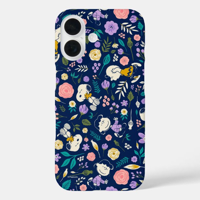 Peanuts In Bloom Pattern Case-Mate iPhone Case (Back)