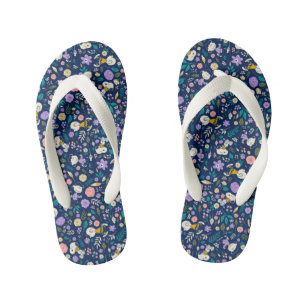Peanuts In Bloom Pattern Kid's Flip Flops