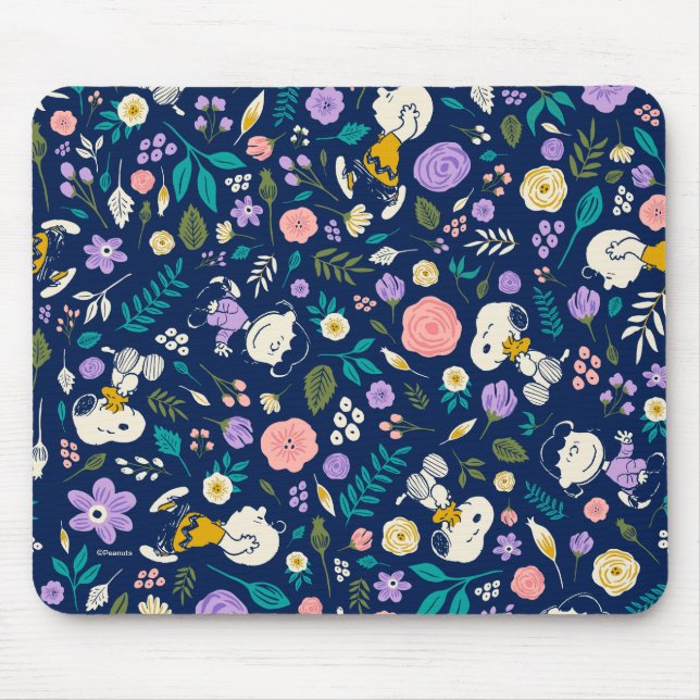 Peanuts In Bloom Pattern Mouse Mat (Front)