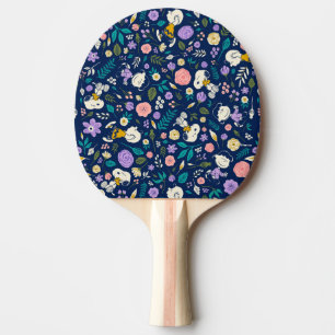 Peanuts In Bloom Pattern Ping Pong Paddle