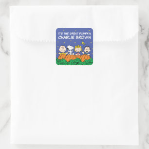 Peanuts   It's The Great Pumpkin Charlie Brown Square Sticker