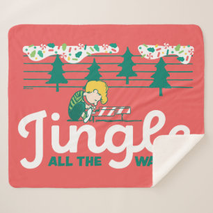 Peanuts   Jingle All the Way Sherpa Blanket