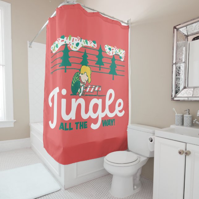Peanuts | Jingle All the Way Shower Curtain (In Situ)