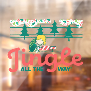 Peanuts Jingle All the Way Window Cling