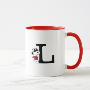 Peanuts   "Joe Cool" Standing   Monogram L Mug