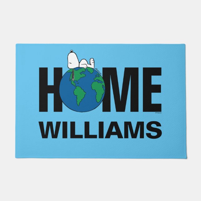 Peanuts | Keep It Clean Keep It Green Personalised Doormat (Front)