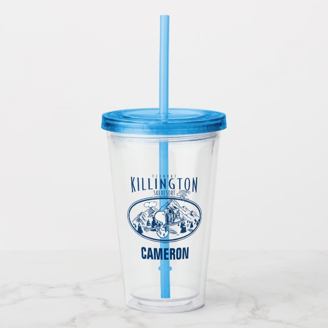 Peanuts | Killington Ski Resort Vermont Acrylic Tumbler (Front)