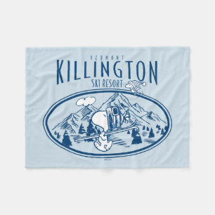 Peanuts   Killington Ski Resort Vermont Pet Fleece Blanket