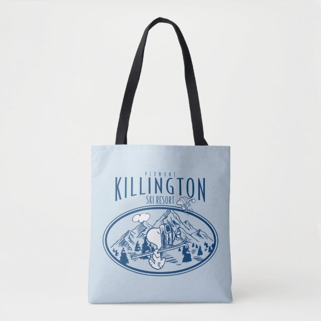 Peanuts | Killington Ski Resort Vermont Tote Bag (Front)