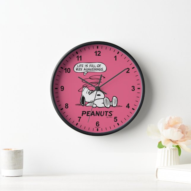 Peanuts | Life is Full of Rude Awakenings Clock (Home)