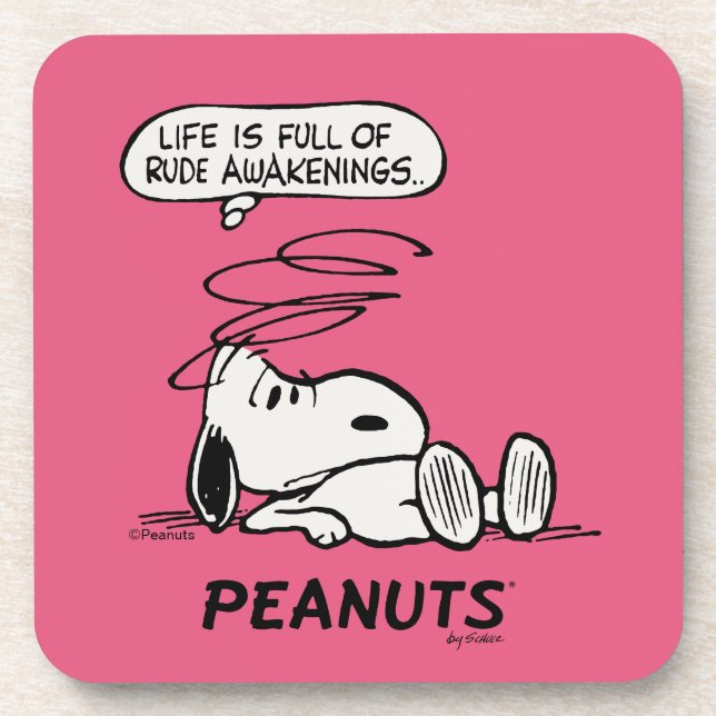 Peanuts | Life is Full of Rude Awakenings Coaster (Front)