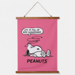 Peanuts Life is Full of Rude Awakenings Hanging Tapestry