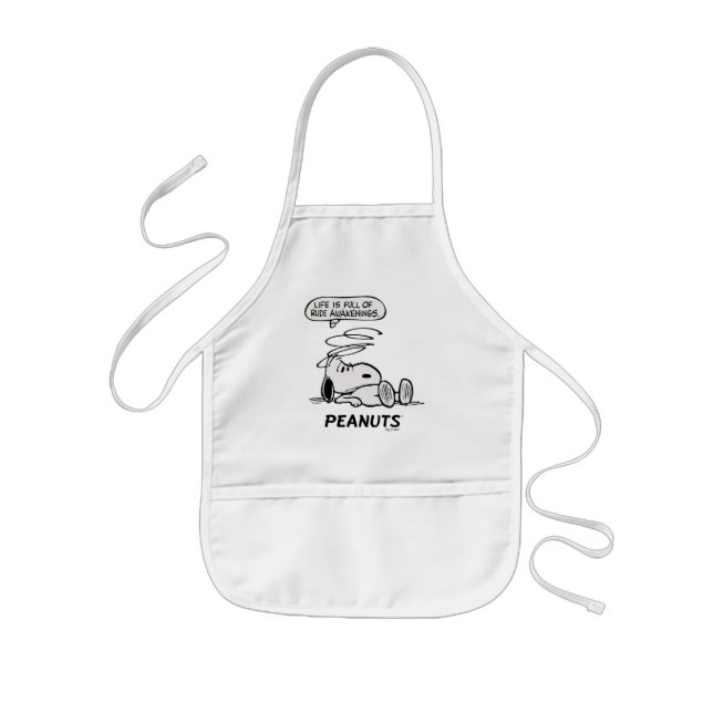 Peanuts | Life is Full of Rude Awakenings Kids Apron (Front)